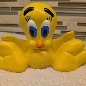 Handpainted Tweety Bird Ceramic Coin Piggy Bank